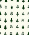 Dark Evergreen Forest Silhouette Rug