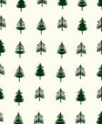 Dark Evergreen Forest Silhouette Rug