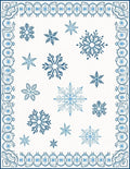 Blue Snowflake Medallion Winter Border Rug