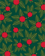 Crimson Berry Green Leaf Radiance Rug