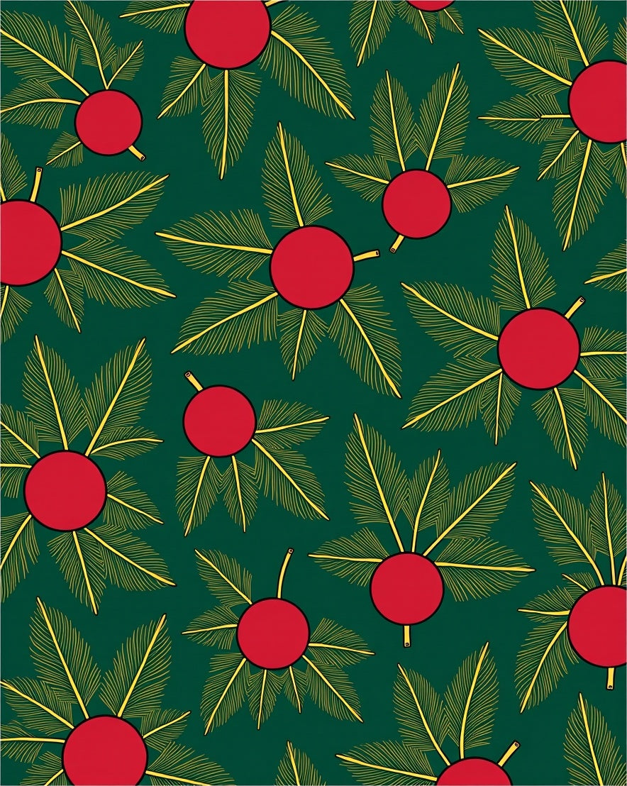 Crimson Berry Green Leaf Radiance Rug