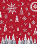 Winter Wonderland Snowflakes Pine Forest Rug