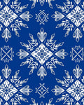 Faceted Blue White Starburst Rug
