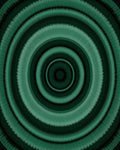 Deep Emerald Concentric Circles Rug
