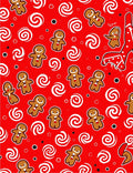 Festive Gingerbread Swirls Christmas Rug