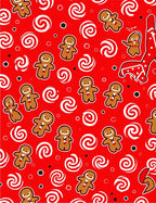Festive Gingerbread Swirls Christmas Rug