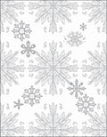 Detailed White Snowflake Mandala Collection Rug