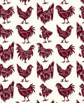 Deep Red Rooster Chicken Flock Rug