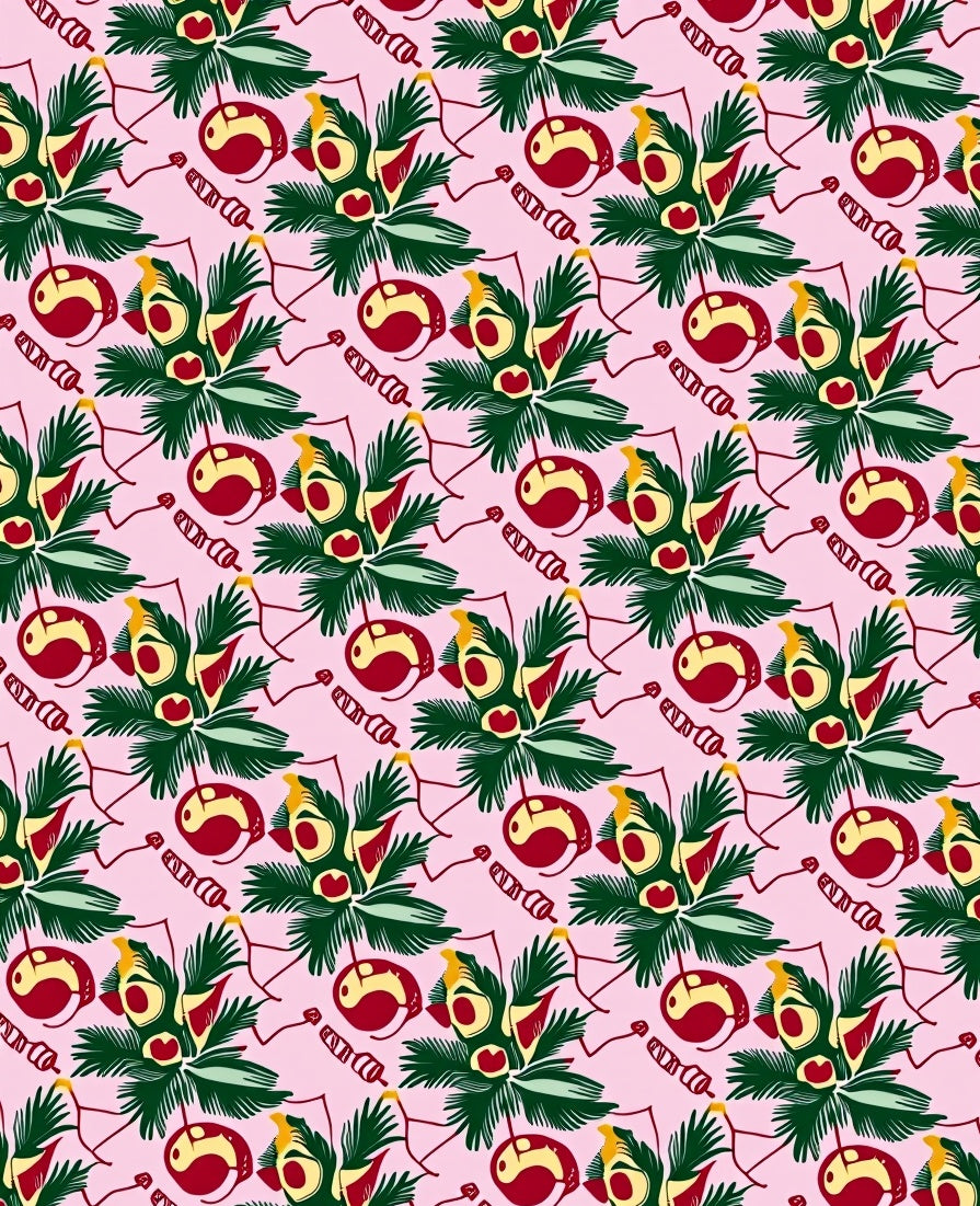 Pink Cherry Blossom Floral Vines Rug