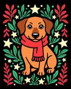 Whimsical Sausage Dog Star Garland Rug