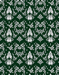 Deep Forest White Symmetry Ornament Rug