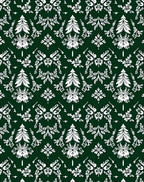 Deep Forest White Symmetry Ornament Rug