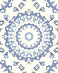 Light Blue Floral Medallion Mandala Rug