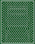 Emerald Green White Chain Link Rug