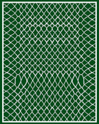 Emerald Green White Chain Link Rug