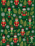 Festive Nutcracker Soldier Emerald Garden Rug