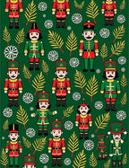 Festive Nutcracker Soldier Emerald Garden Rug