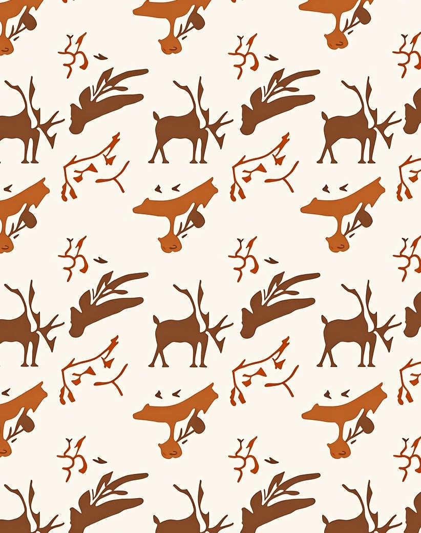 Rustic Deer Branch Autumn Medley Rug