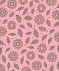 Pink Medallion and Fern Scatter Rug