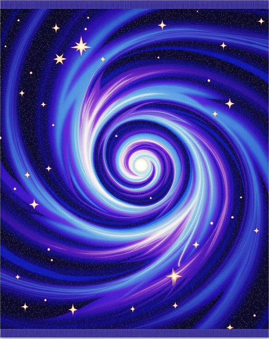Galactic Swirl Starry Night Rug