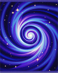 Galactic Swirl Starry Night Rug
