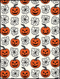 Orange Jack O Lantern Halloween Tile Rug