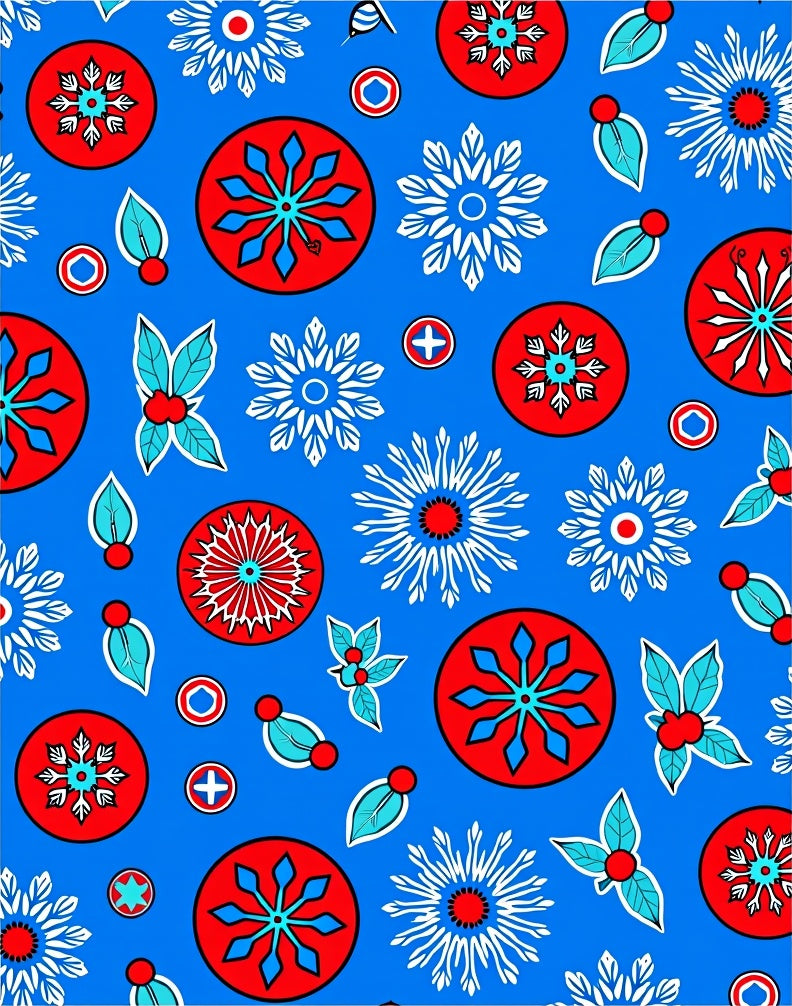 Bold Red Radial Starburst Blue Rug