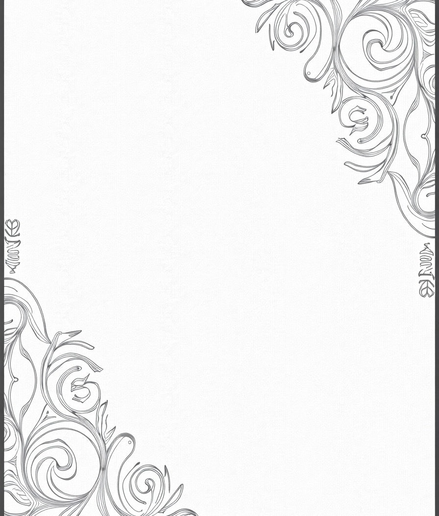 Elegant Silver Scrollwork Corner Accent Rug