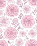 Soft Pink Rose Garden Repeat Rug