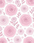 Soft Pink Rose Garden Repeat Rug