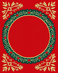 Retro Laurel Wreath Floral Rug