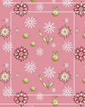 Pink Floral and Snowflake Medallion Rug
