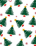 Evergreen Christmas Trees Red Socks Rug