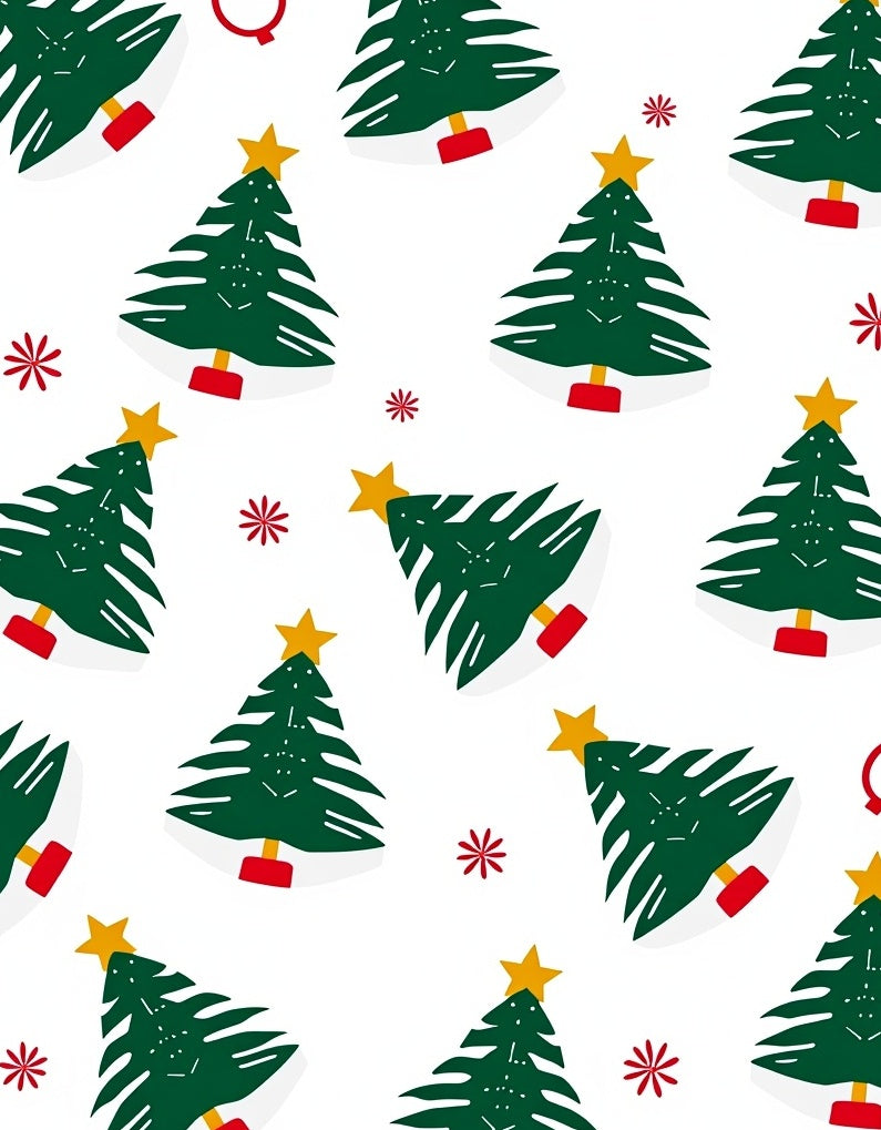 Evergreen Christmas Trees Red Socks Rug