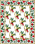 Red Holly Berry Garland Bordered Rug
