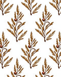 Brown Pine Branch Berry Repeat Rug