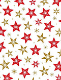 Red Golden Star Scatter Rug