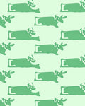 Light Green Abstract Cow Repeat Rug