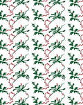 Dark Green Holly Berry Garland Rug