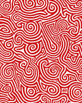 Bold Red Swirl Labyrinth Rug