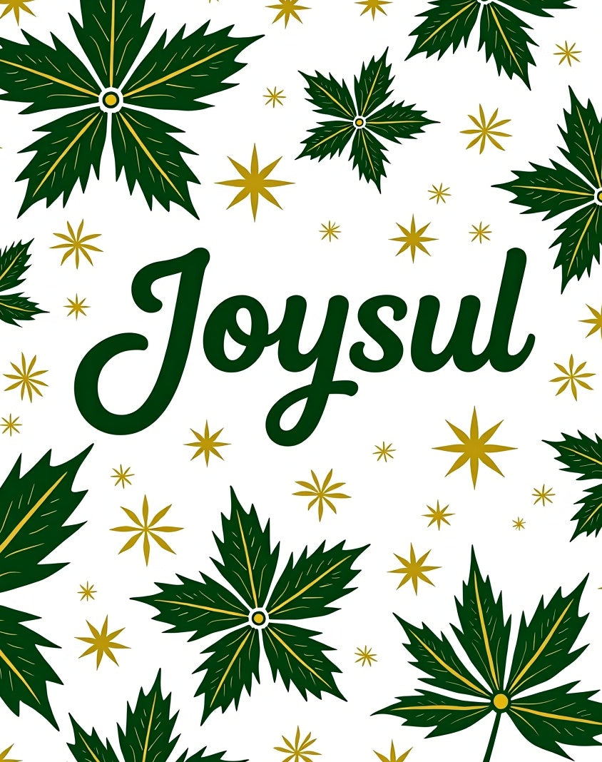 Emerald Green Holly Stars Rug