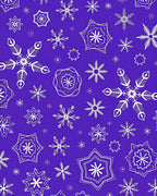 Winter Snowflakes Purple White Abstract Rug