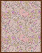 Vintage Pink Floral Botanical Garden Rug