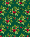 Christmas Holly Berry Garland Rug
