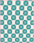 Teal Floral Medallion on Cream Ground Rug