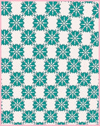 Teal Floral Medallion on Cream Ground Rug