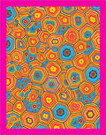 Vibrant Jumbo Hexagon Rainbow Rug
