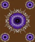 Brown Majestic Violet Mandala Bloom Rug