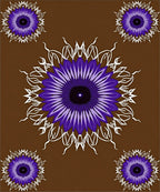 Brown Majestic Violet Mandala Bloom Rug