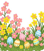 Easter Garden Floral Eggs Rug